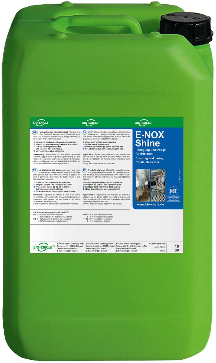 BIO-CIRCLE Reinigungs- und Pflegeemulsion E-NOX Shine, Kunststoff-Kanister 20L-0