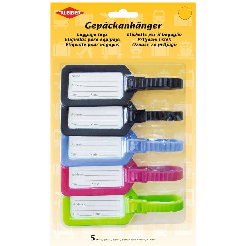 KLEIBER Gepäckanhänger, 5er Set, farbig sortiert (53500204)