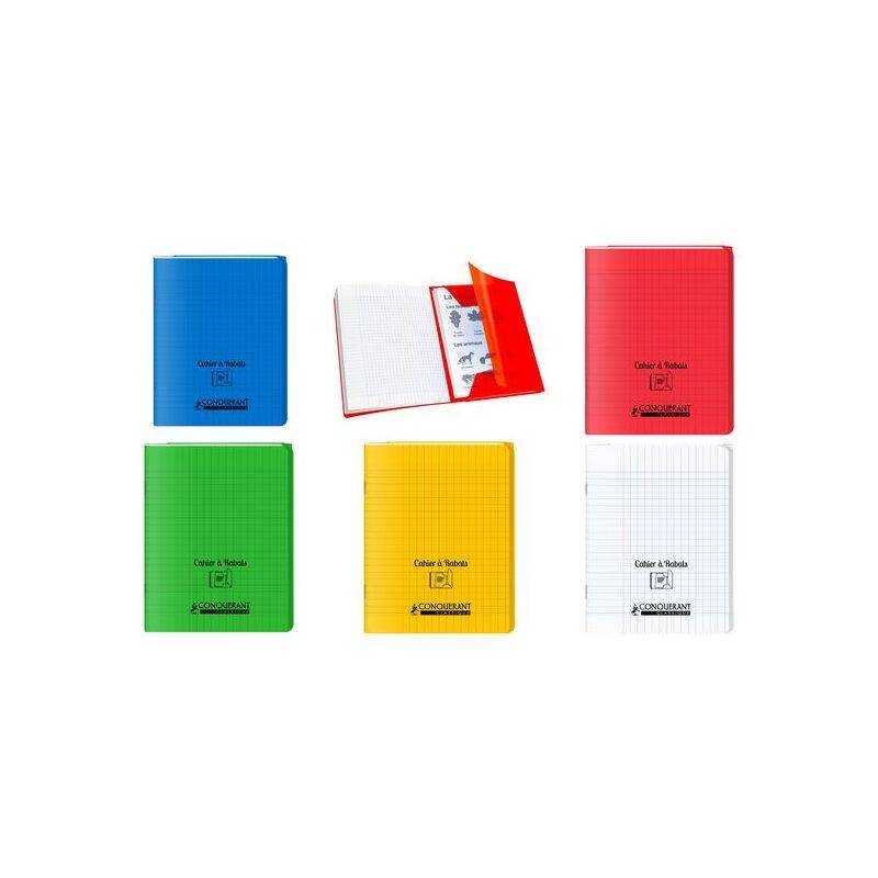 CONQUERANT CLASSIQUE Cahier à rabat 170 x 220 mm, rouge