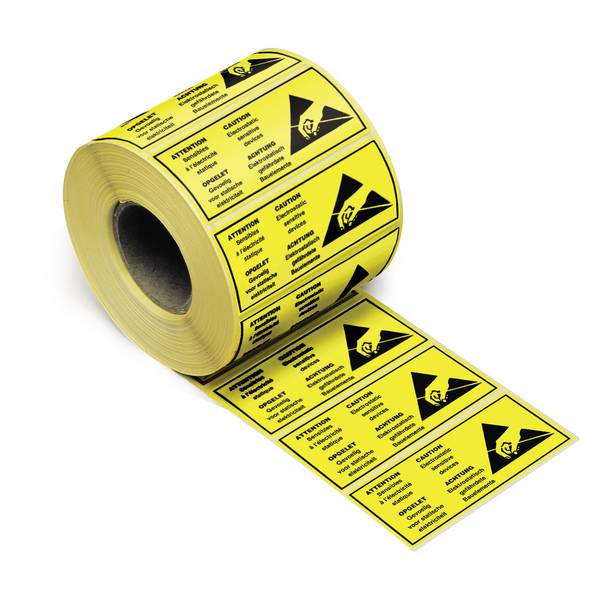 RAJAPACK Antistatisches Etikett 80 x 42 mm