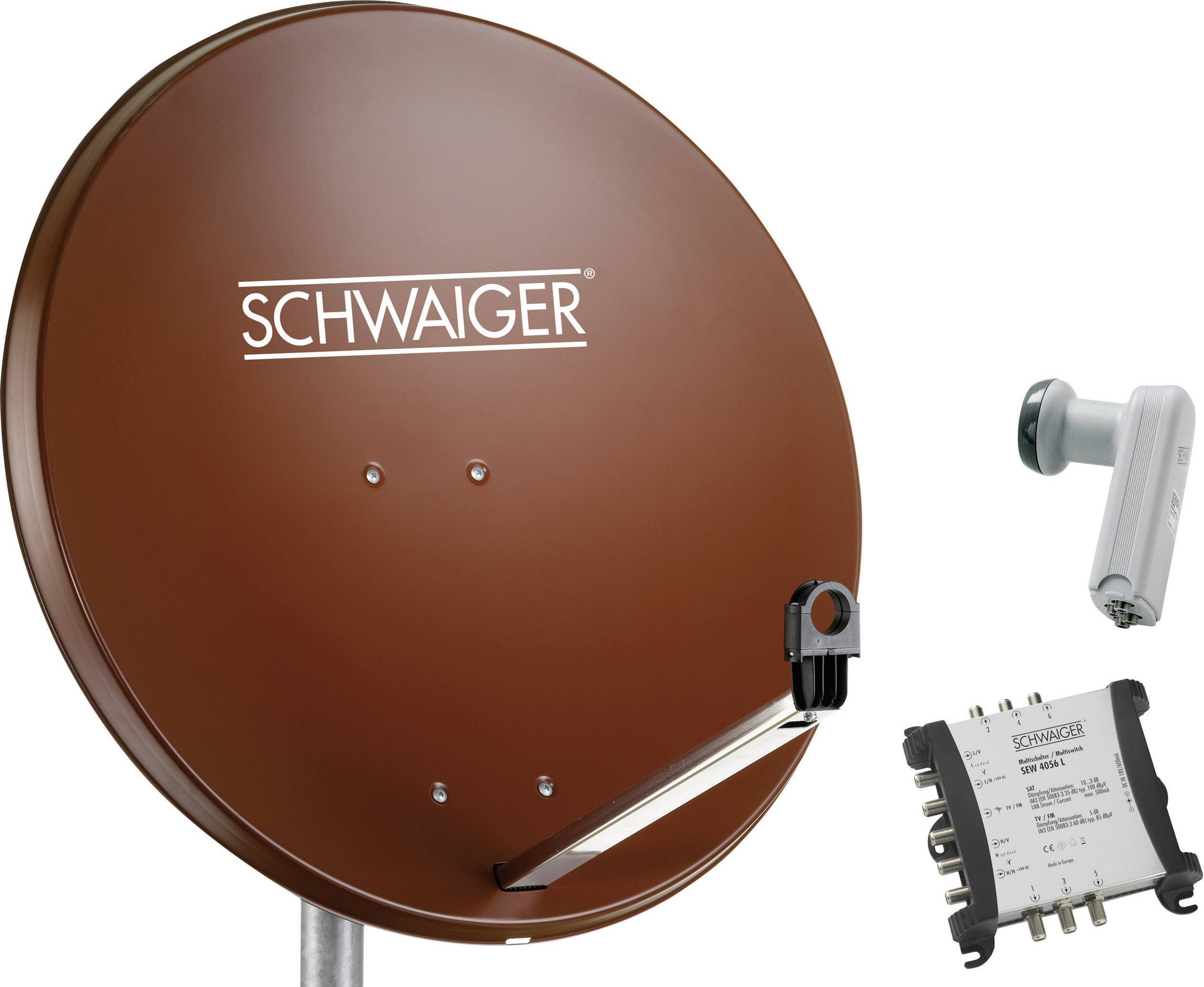 SAT-Anlage ohne Receiver 6 Schwaiger SPI9962SET5 80 cm