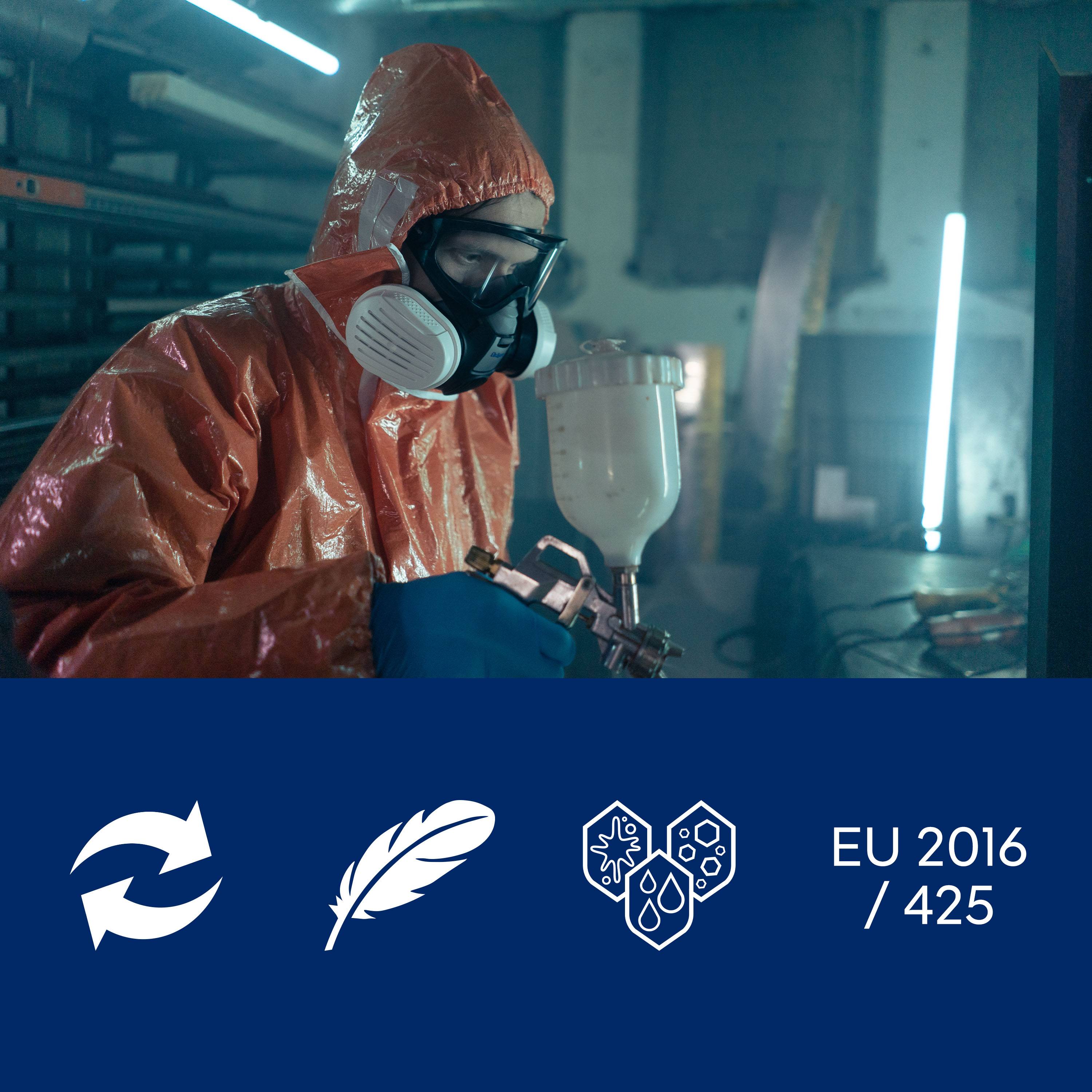 Dräger Schutzanzug Overall 4400 CLF SPC für Laborarbeiten Chemikalien u. Flüssigkeiten-4