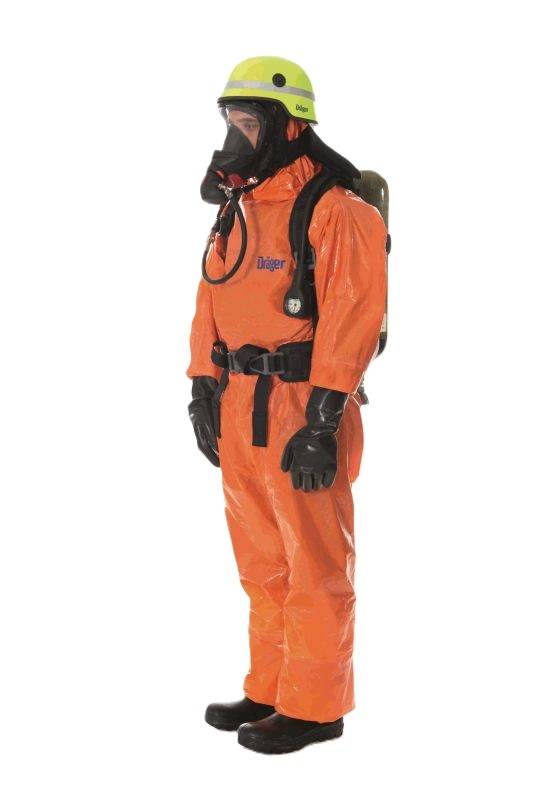Dräger wiederverwendbarer Schutzanzug Overall SPC 4800 CFL antistatisch für Labor- u. Chemiearbeiten-0