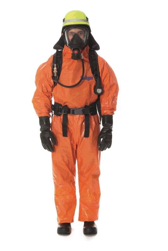 Dräger wiederverwendbarer Schutzanzug Overall Schutzkleidung SPC 4800 CFL für Laborarbeiten und Chemiearbeiten-0