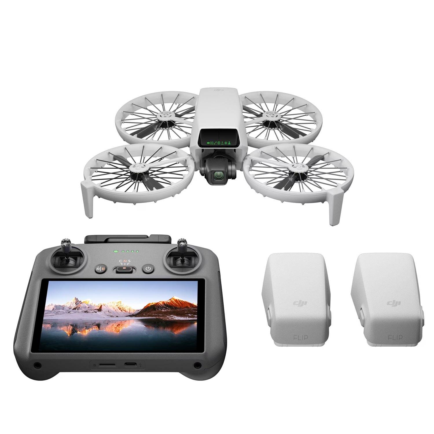 DJI Flip Fly More Combo RC 2, 4 Rotoren, 48 MP, 3840 x 2160 Pixel, 16 m/s, 3110 mAh, Schwarz, Weiß-0
