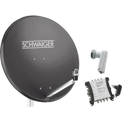 Schwaiger SPI9961SET6 SAT-Anlage ohne Receiver Teilnehmer-Anzahl: 8 80 cm