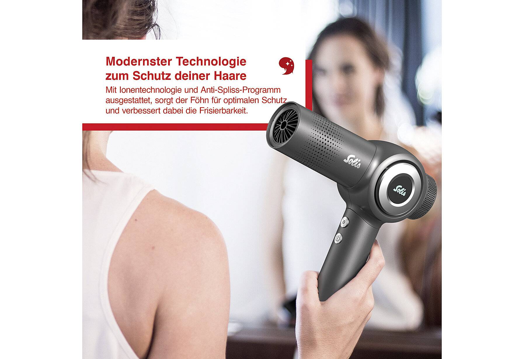 Solis Airvolution Haartrockner mit Ionen-Technologie, Haartrockner mit Diffusor und-3