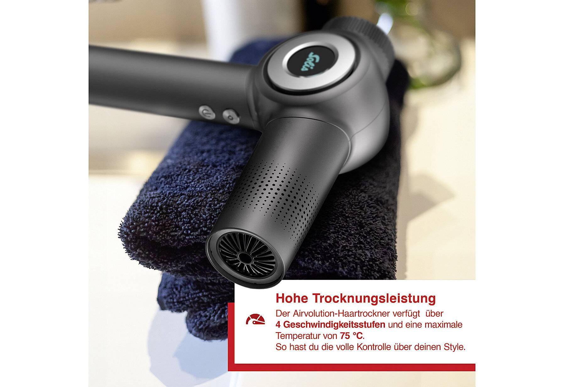 Solis Airvolution Haartrockner mit Ionen-Technologie, Haartrockner mit Diffusor und-4