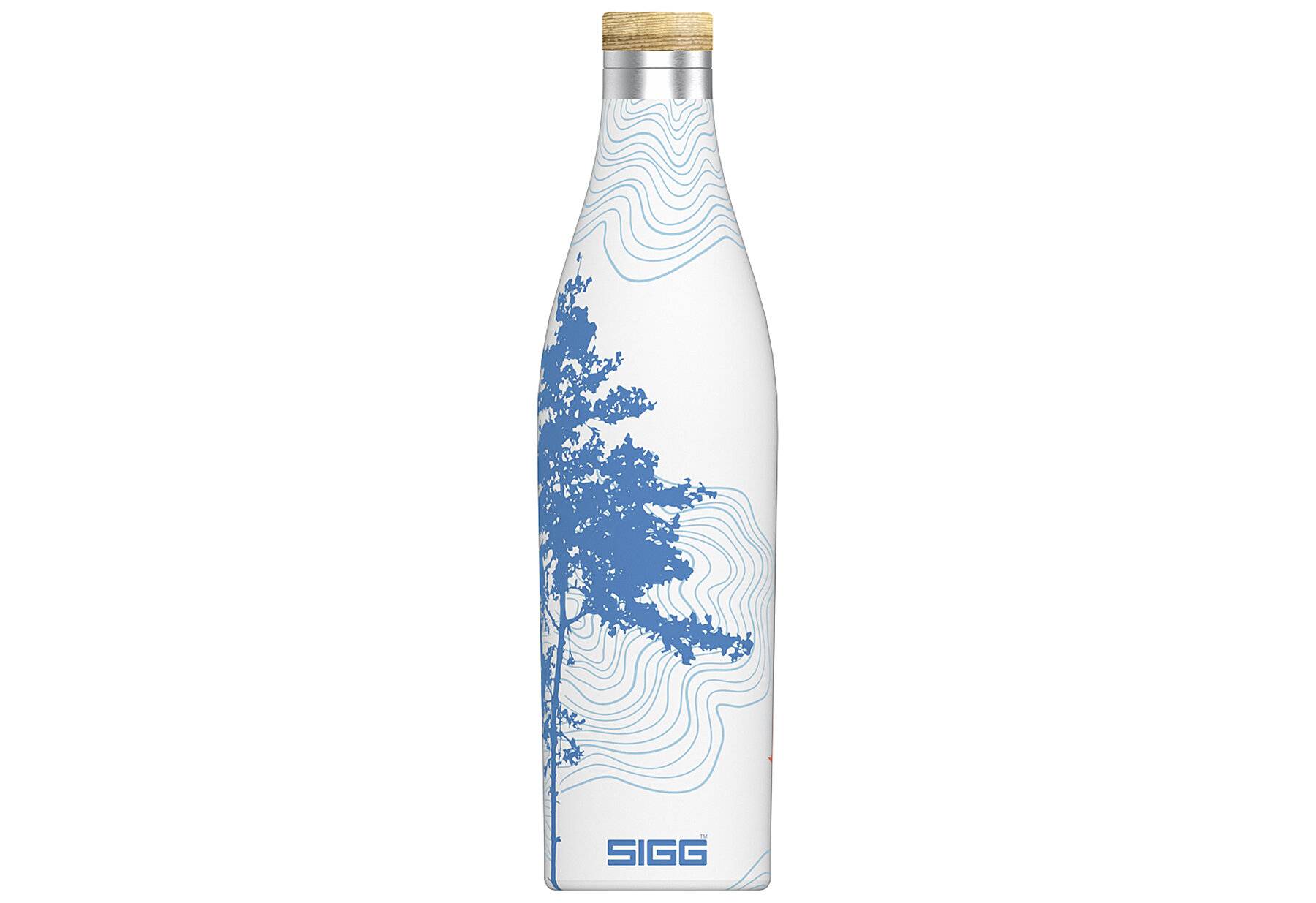 SIGG Meridian Sumatra Tree Trinkflasche (0.5 L), auslaufsichere Trinkflasche aus Edelstahl mit
