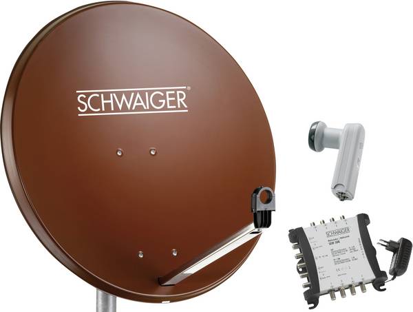 Schwaiger SPI9962SET6 SAT-Anlage ohne Receiver Teilnehmer-Anzahl: 8 80 cm