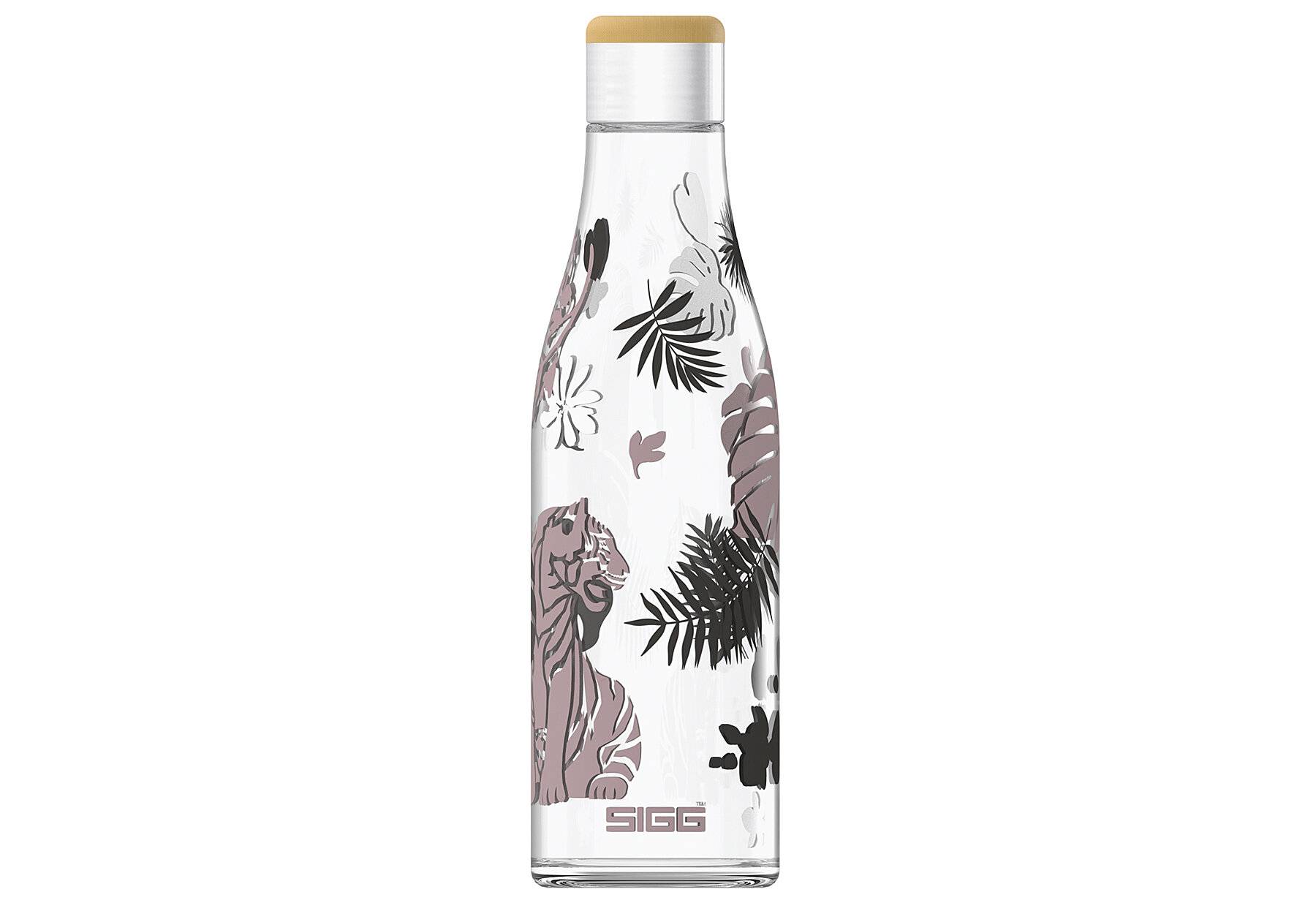 SIGG Metis Sumatra Tiger Trinkflasche (0.6 L), plastikfreie und auslaufsichere Trinkflasche,