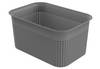Rotho Brisen kleiner Aufbewahrungskorb 4,5l, Kunststoff (PP) BPA-frei, anthrazit, 4,5l (26,2 x