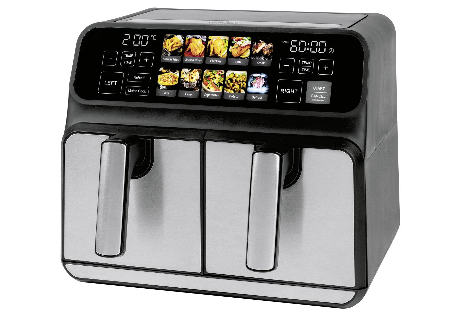 CLATRONIC - PC-FR 1287 H inox Heißluft-Fritteuse 8 l Edelstahl Schwarz-4