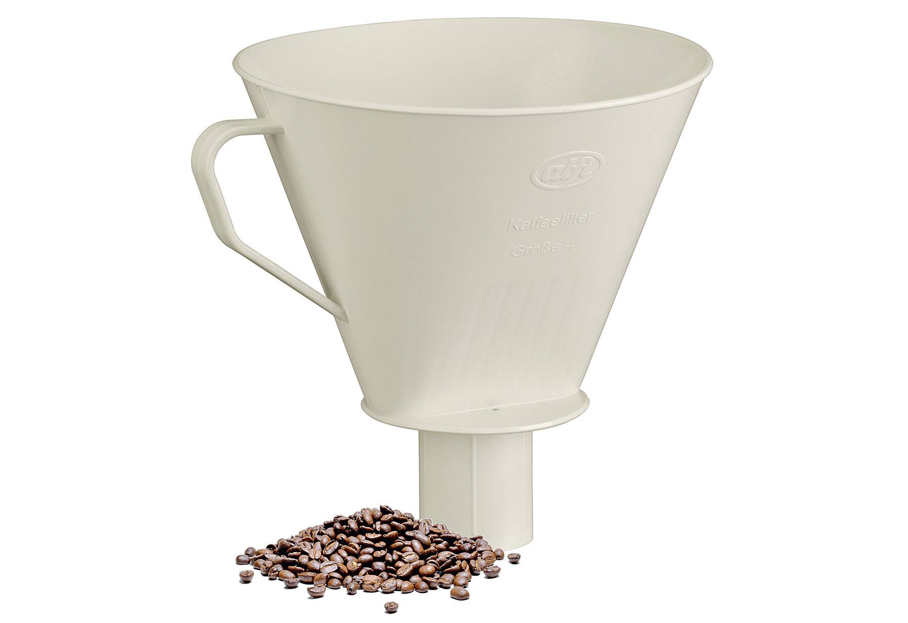 alfi AROMA PLUS, oatmeal beige, Kaffeefilter aus Bio-Kunststoff für Filterpapier Größe 4,-3