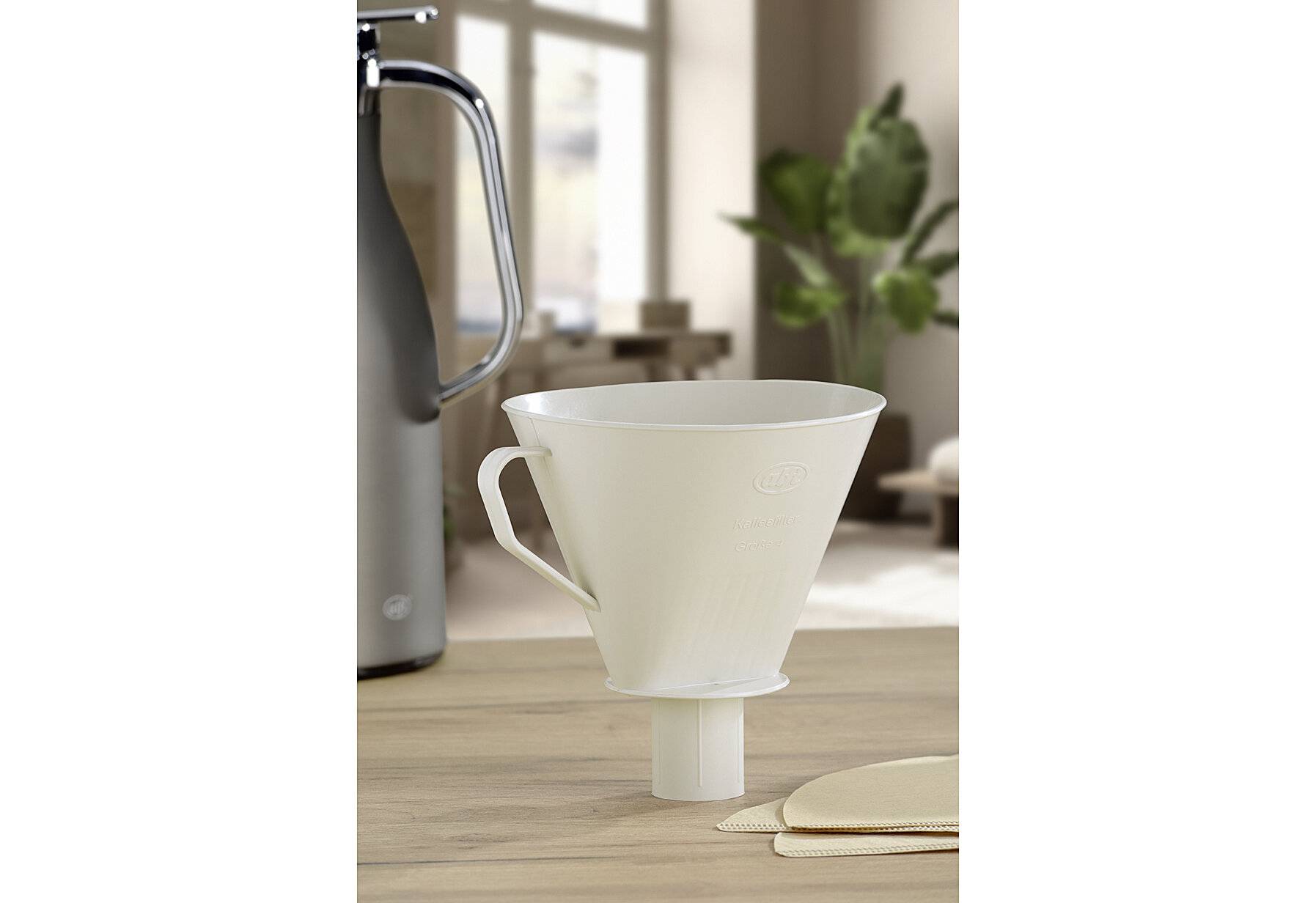 alfi AROMA PLUS, oatmeal beige, Kaffeefilter aus Bio-Kunststoff für Filterpapier Größe 4,-4