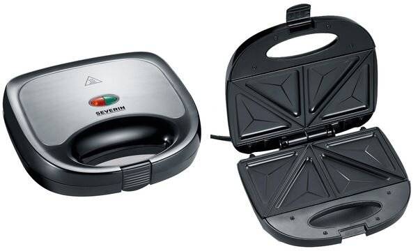 Severin SA 2969 Sandwich-Toaster Schwarz, Edelstahl-5
