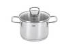 Silit Style Kochtopf hoch 16cm, Glasdeckel, Fleischtopf 1,9l, Edelstahl