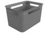Rotho Brisen große Aufbewahrungsbox 16l mit 4 Griffen, Kunststoff (PP) BPA-frei, anthrazit,