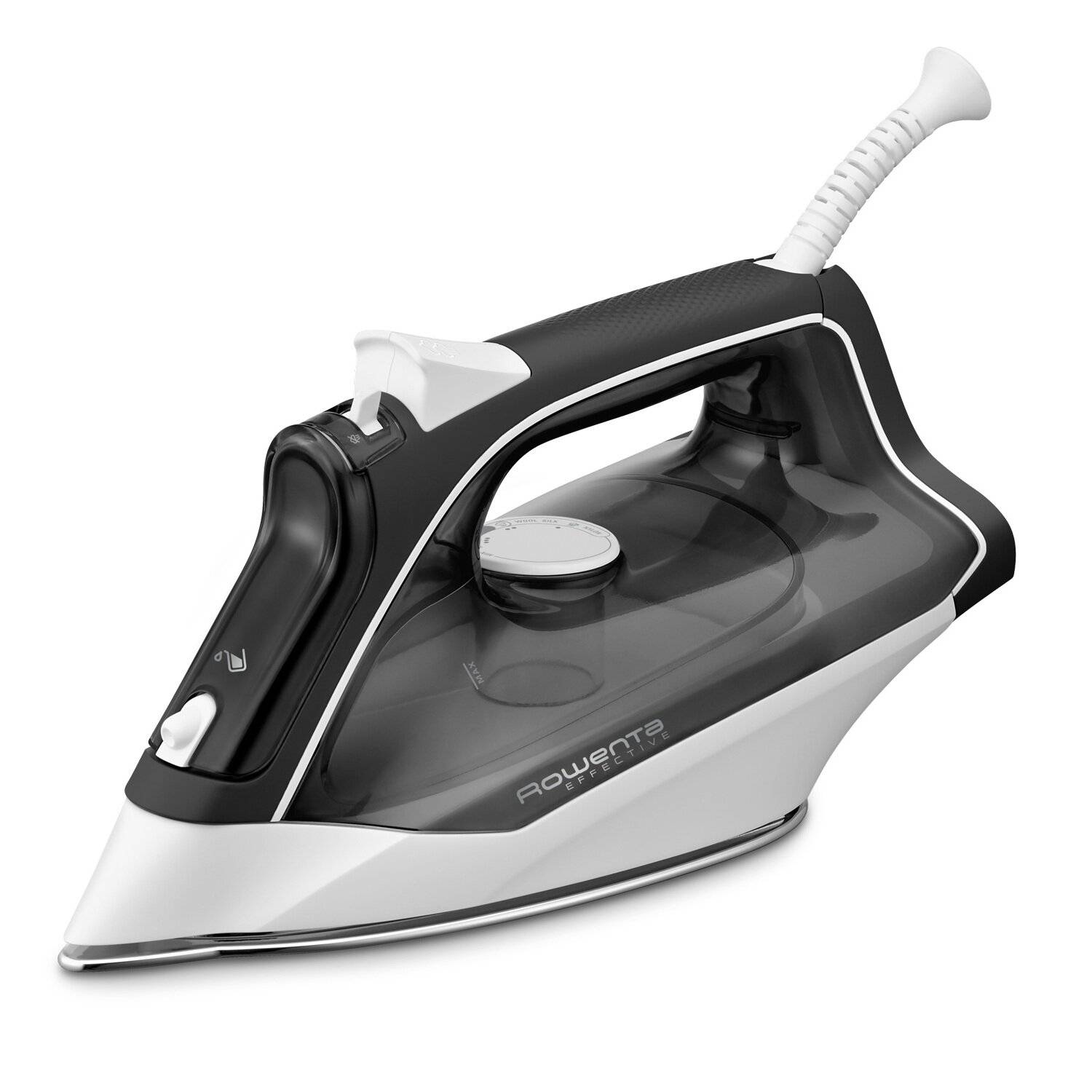 Rowenta Effective DX1530, Trocken- & Dampfbügeleisen, Edelstahl-Bügelsohle, 2 m, 100 g/min, Schwarz, Weiß, 30 g/min-6