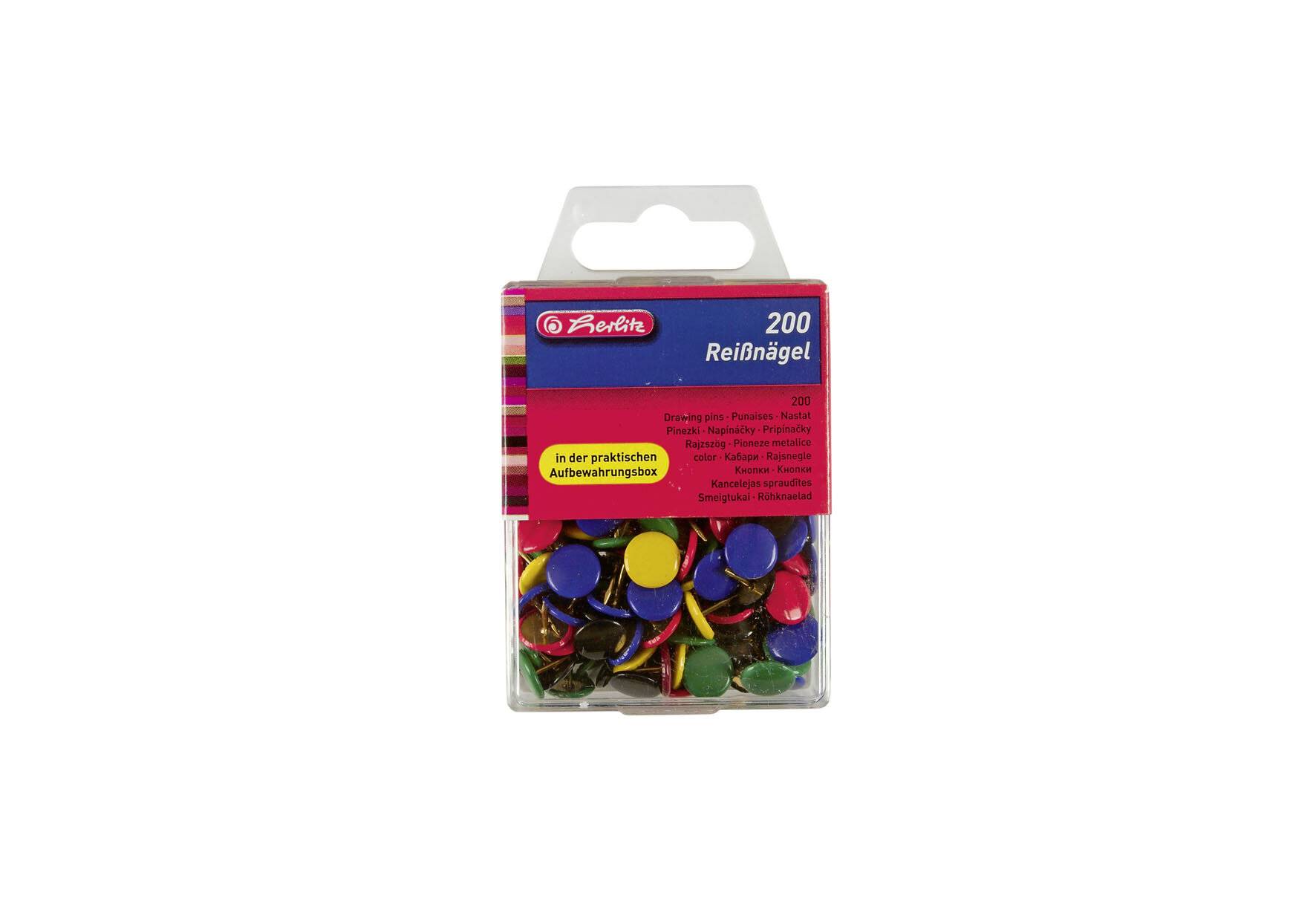 Reißnägel VE=200 Stück farbig-1