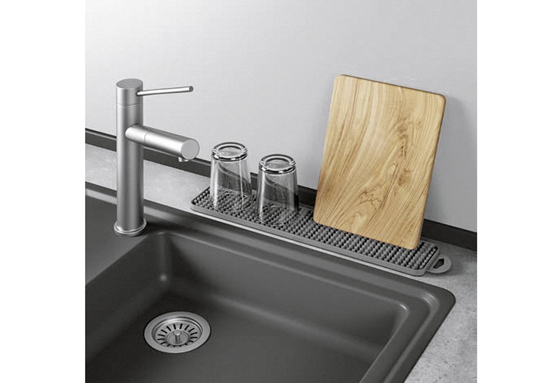 Metaltex 320485000 Gravity Slim Abtropfmatte grau, 40x8-3