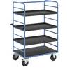 Etagenwagen 2 Seitenwände Ladefläche 1175 x 800 mm 4 Etagen mit Rand Vollgummi. TAKKT Industrial & Packaging
