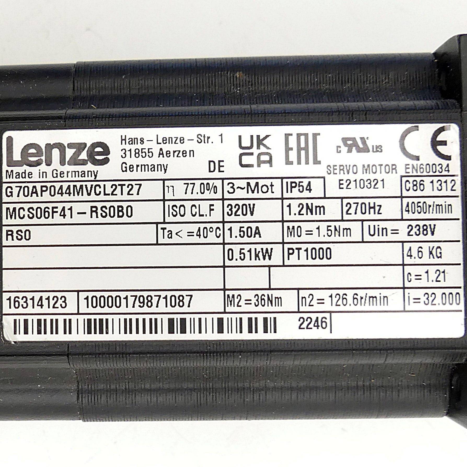 Lenze LENZE Synchronmotor MCS0 [...]-1