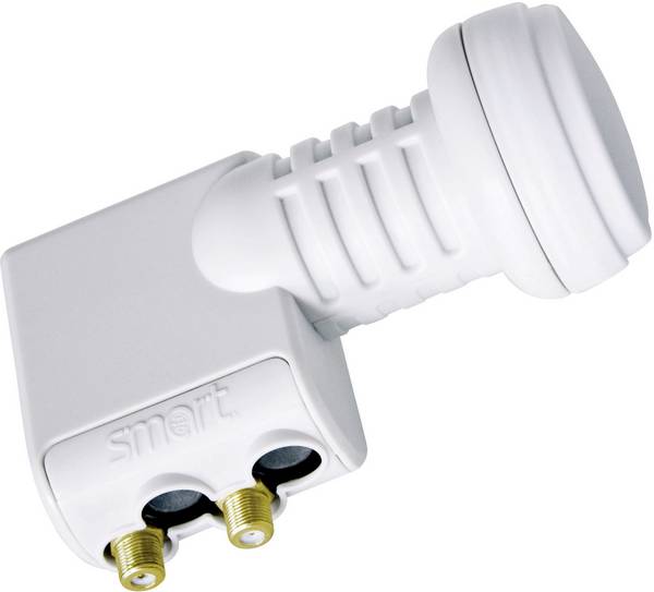 Smart Titanium Universal TT Twin-LNB Teilnehmer-Anzahl: 2 Feedaufnahme: 40 mm Hellgrau