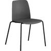 Stuhl Helmer Sitz/Lehne aus Kunststoff VE 4 Stk Sitz dunkelgrau Gestell schwarz. ELJ Bordet AB 84255449