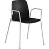 Stuhl Helmer Sitz/Lehne aus Kunststoff VE 4 Stk Sitz schwarz Gestell weiß. ELJ Bordet AB 84254949