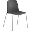 Stuhl Helmer Sitz/Lehne aus Kunststoff VE 4 Stk Sitz dunkelgrau Gestell weiß. ELJ Bordet AB 84255549