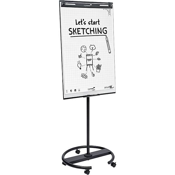 Flipchart SKETCH EASY Stahl lackiert Rundfuß mit Rollen. Legamaster GmbH 84233349-4