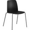 Stuhl Helmer Sitz/Lehne aus Kunststoff VE 4 Stk Sitz schwarz Gestell silber. ELJ Bordet AB 84255049