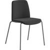 Stuhl Helmer Sitz/Lehne gepolstert VE 4 Stk Sitz schwarz Gestell silber. ELJ Bordet AB 84259249