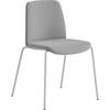Stuhl Helmer Sitz/Lehne gepolstert VE 4 Stk Sitz hellgrau Gestell weiß. ELJ Bordet AB 84258949