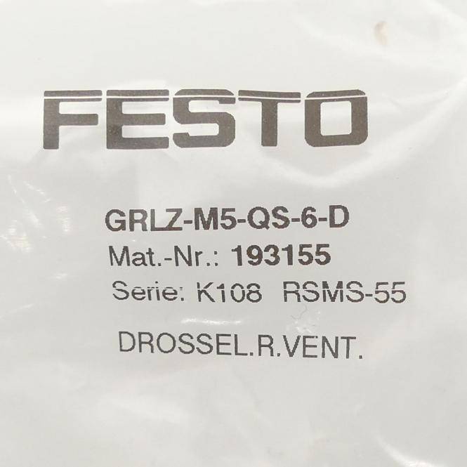 FESTO Drossel-Rückschlagventil 193155 (GRLZ-M5-QS-6-D)-1