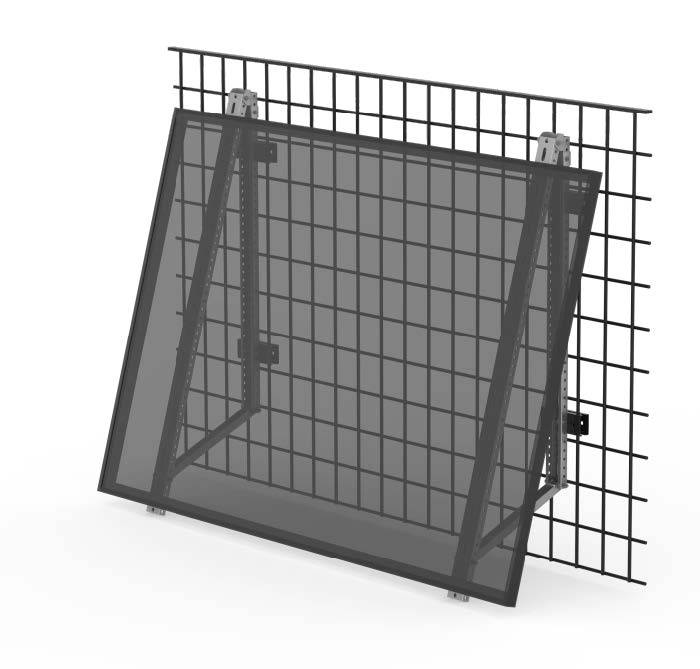 PV-Montagesystem für Stabgitterzaun, 15–30°, für Rahmen 30–35 mm-0