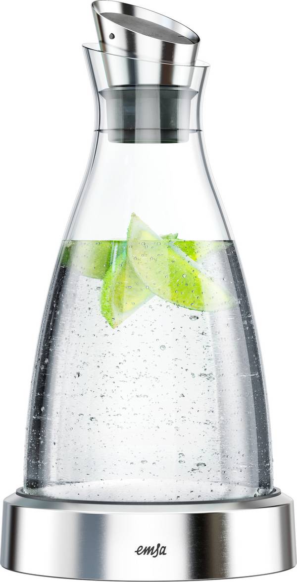 Groupe SEB EMSA FLOW Kühlkaraffe 1 L rostfreier Edelstahl Glas
