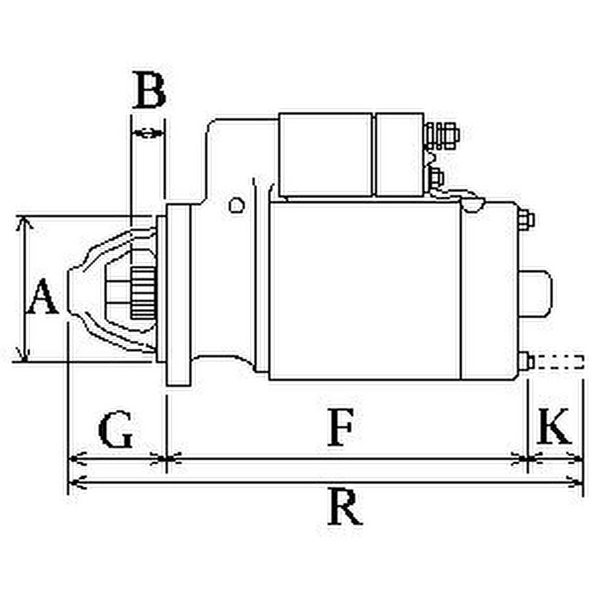 Anlasser Starter 12V 2,8KW 10 Zähne HC-CARGO passend für u.a. PERKINS-1