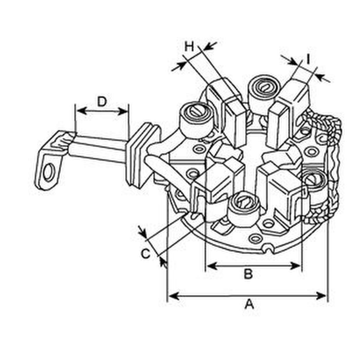Halter Kohlebürsten Starter Generator 12V Ø74 mm HC-CARGO für u.a. VW-1