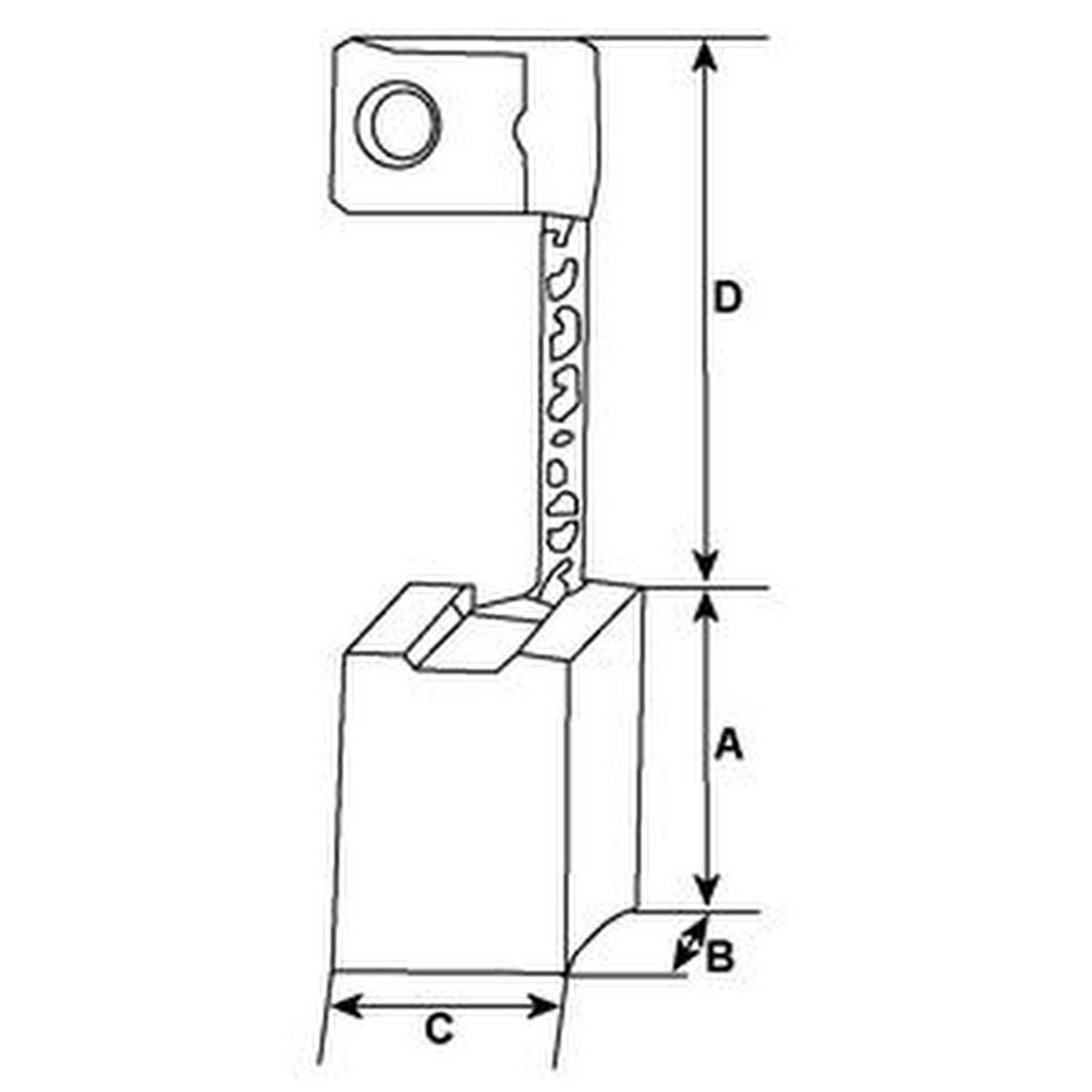 Kohlebürste Generator 14V 14 mm HC-CARGO passend für diverse Fahrzeuge-1