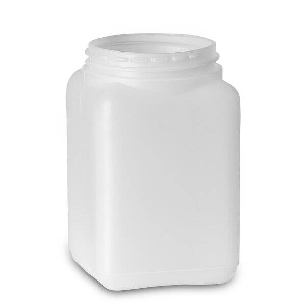 neoLab® Weithals-Vierkantbehälter HDPE, 500 ml, Schraubverschluss