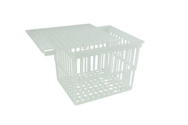 neoLab® Kunststoffkorb 229 x 229 x 229 mm, mit Deckel