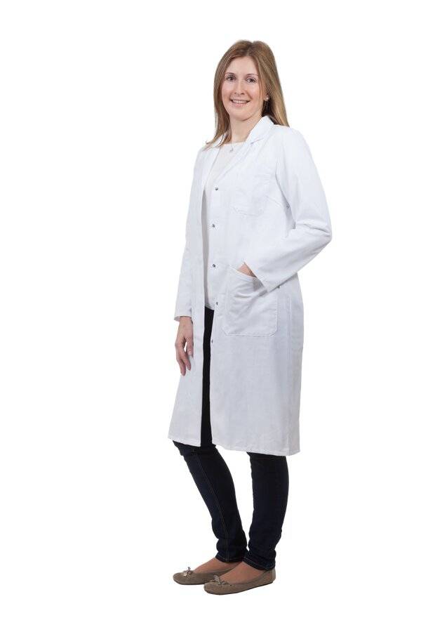 neoLab® Labormantel für Damen, Reverskragen, Mischgewebe, Gr. 46-0
