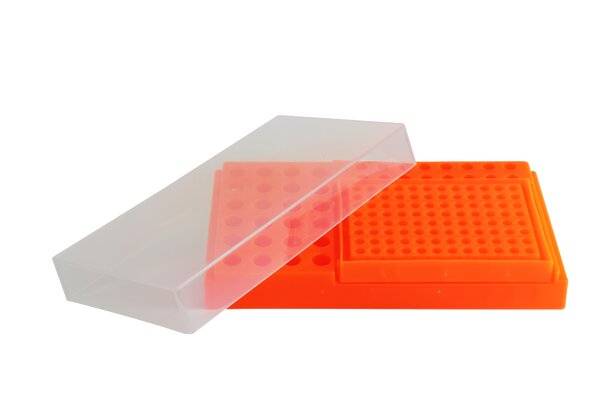 neoLab® Combi-Rack für PCR-Tubes u. Reaktionsgef. mit Deckel, gelb-0