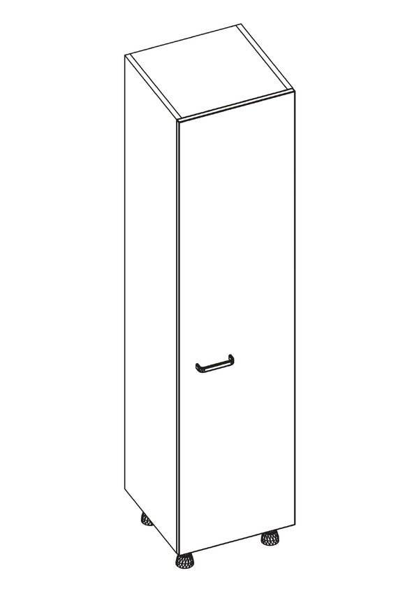 labtable Laborschrank 1 Tür, Scharniere links, auf Sockel mit Blende, BxHxT: 600 mm x 1960
