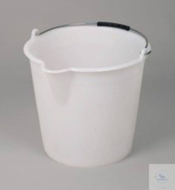 Bürkle Industrie-Eimer, LLDPE weiß, mit Metallbügel, Ø 280 mm, Höhe, 250 mm, 9 l