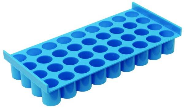 neoLab® LaboBox-System: Gestell für Fläschchen bis 15 mm, 4 x 9 Plätze, transp.-0