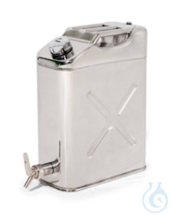Asecos® Sicherheitskanister m. Abfüllhahn Edelstahl 20 L-2