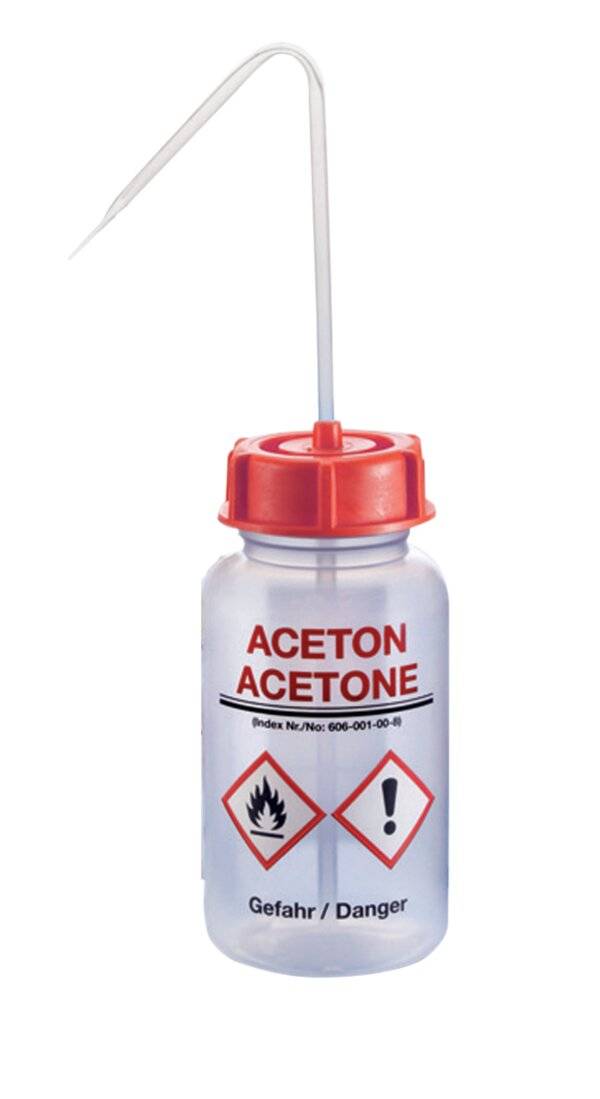 Kautex® Spritzflasche 500 ml "Aceton" 3-sprachiger Aufdruck